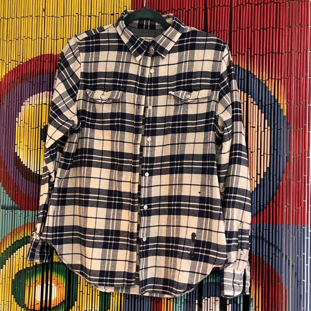 Button Down Flannel Shacket - Picture 3 of 9
